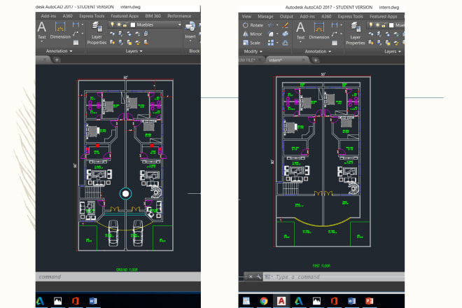 I will make 2d architectural drawings of house
