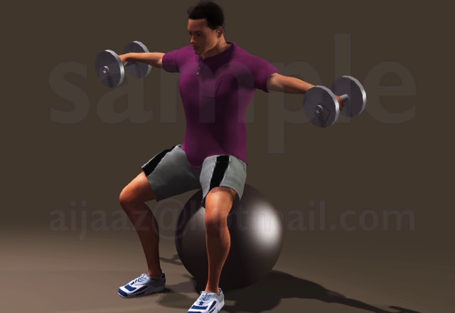 I will make 3d animations for body exercise