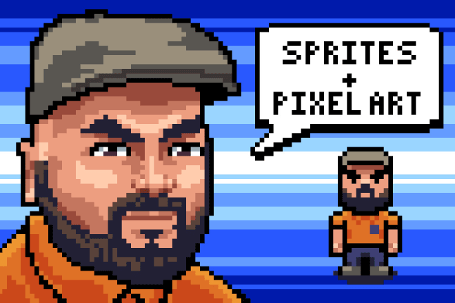 I will make 8 bit or 16 bit sprites for games or pixel art