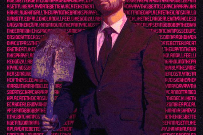 I will make a powerful, text portrait poster