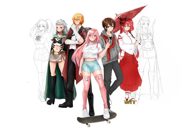 I will make anime or manga illustration in my art style