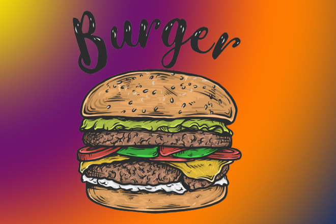 I will make burger logo design and menu