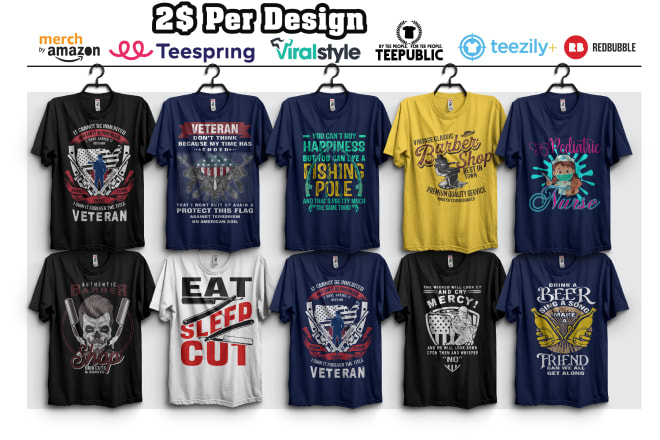 I will make custom bulk t shirt designs for your business