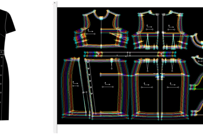 I will make digital sewing pattern template