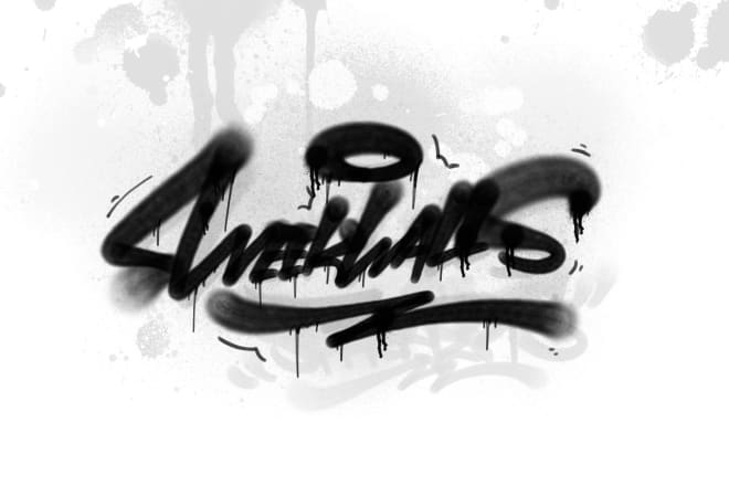 I will make graffiti tagging, typography and minimalist design