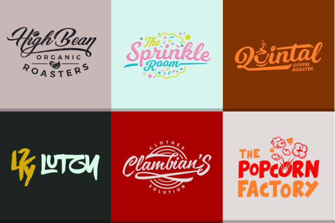 I will make simple elegant typography base logo related your brand