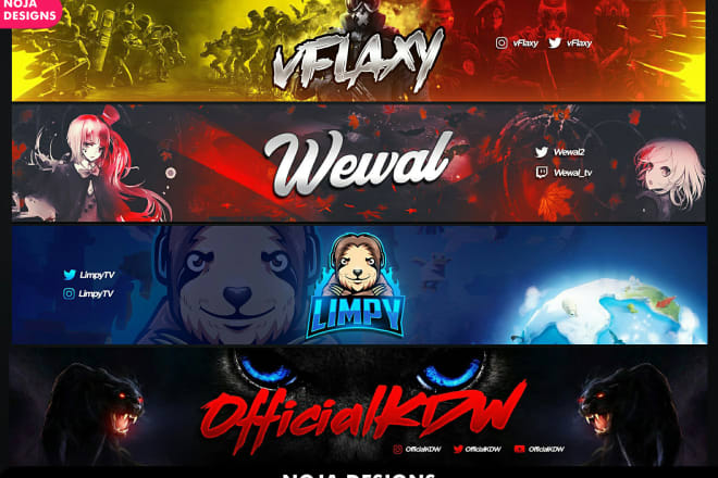 I will make you a cool banner for your youtube channel