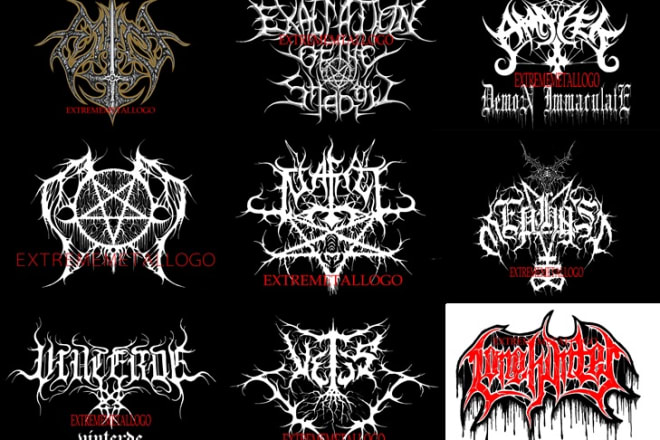 I will make your black metal logo