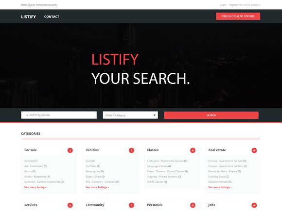 I will make your unique website with listify jobify directory theme