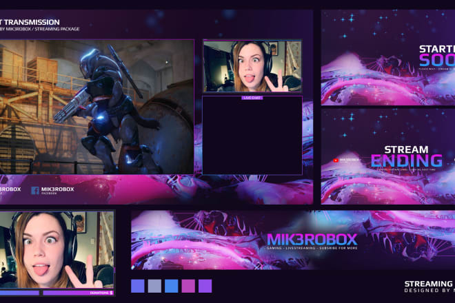 I will make youtube banners overlays and other graphics