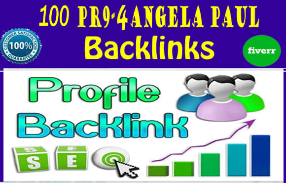 I will manually create 100 pr9 to 4 angela paul profile backlinks
