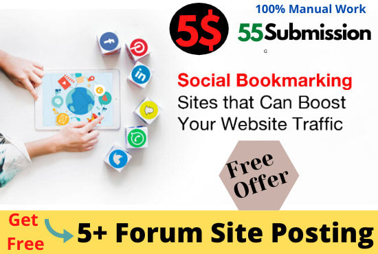 I will manually submit 55 bookmarking and forum posting for SEO