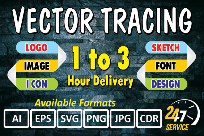 I will manually vector tracing, logo, image drawing convert to vector