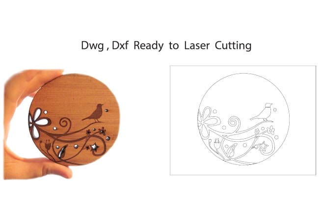 I will prepare drawing convert to dxf for laser cutting