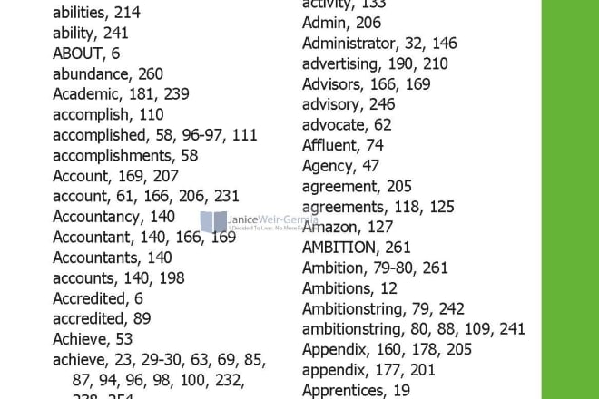 I will professionally index your book or document