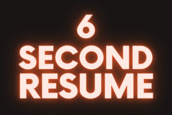I will provide 6 second professional resume or CV writing services