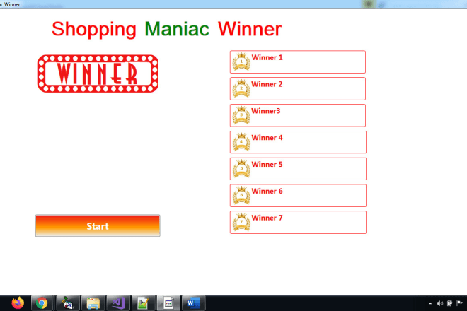 I will provide a software where application can pick a winner for new year, luck draw