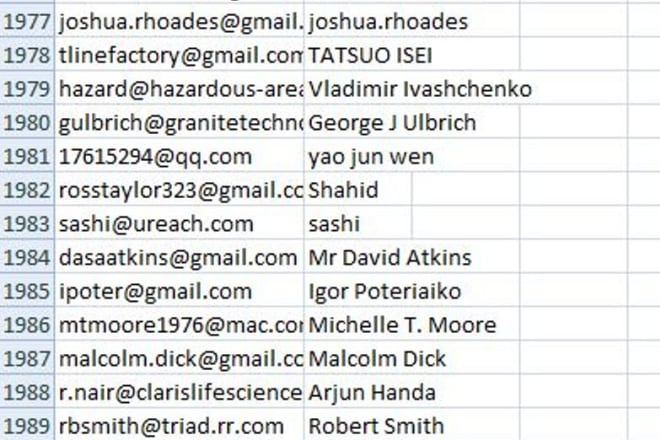 I will provide backers email database