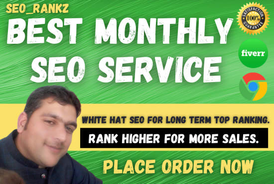 I will provide best monthly SEO service for higher ranking