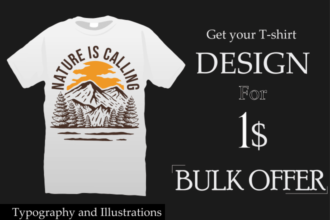 I will provide bulk tshirts design for your pod business in just 1dollar