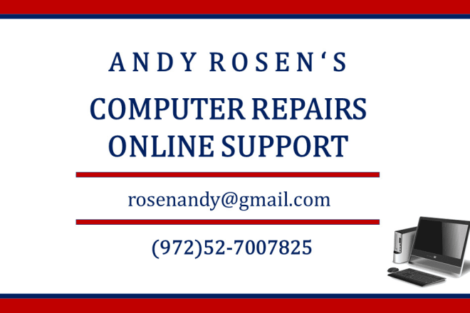 I will provide online support for all PC problems
