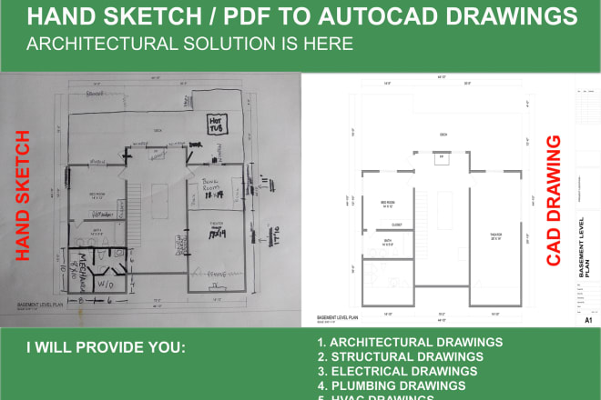 I will provide you all architectural drawings