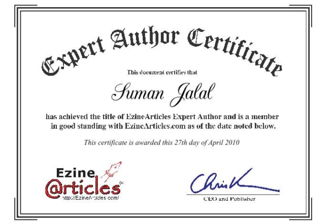 I will provide you with excellent quality articles