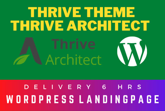 I will responsive landing page, blog site by thrive theme in 6 hrs