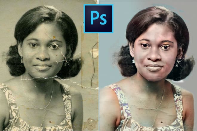 I will restore old photos and colorize it by photoshop