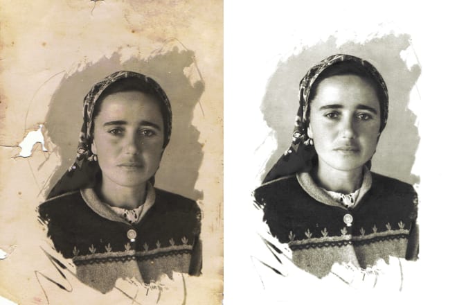 I will restore old photos, photo restoration in photoshop