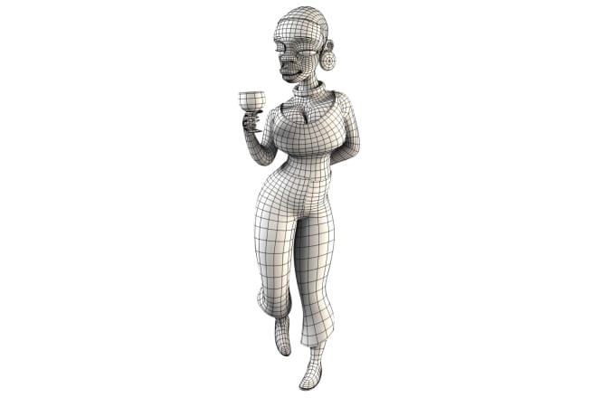 I will retopo high poly mesh character