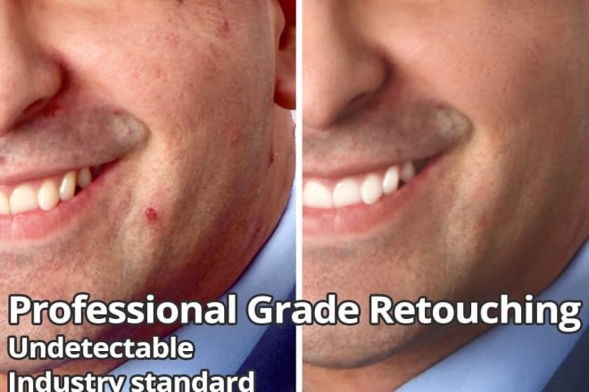 I will retouch, remove blemishes, improve fidelity and airbrush