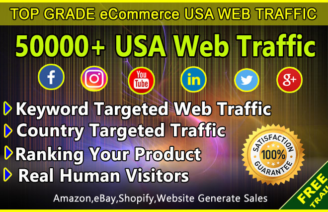 I will send niche targeted real traffic to your amazon, ebay, shopify stores