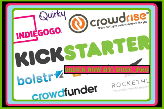 I will setup and promote kickstarter, gofundme indiegogo crowdfunding campaign