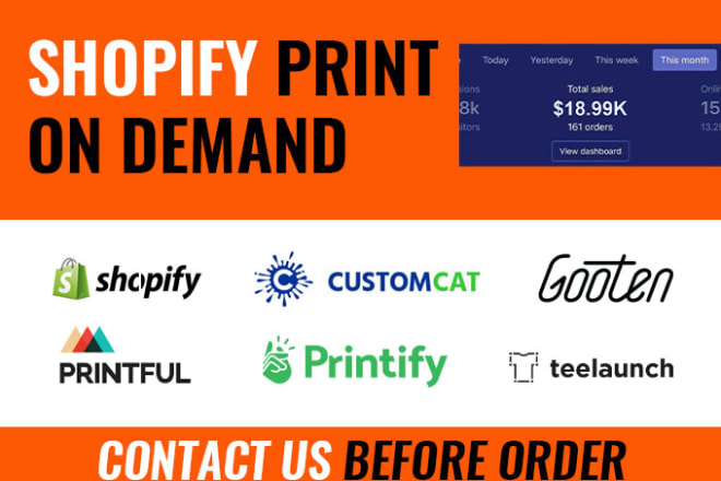 I will setup print on demand shopify store or shopify website