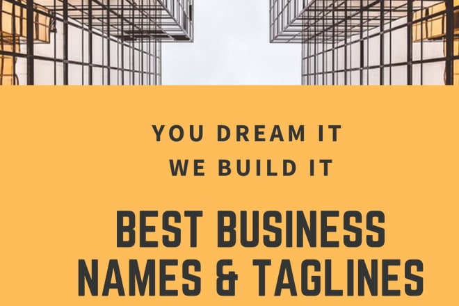 I will spur your brand with professional business names and taglines