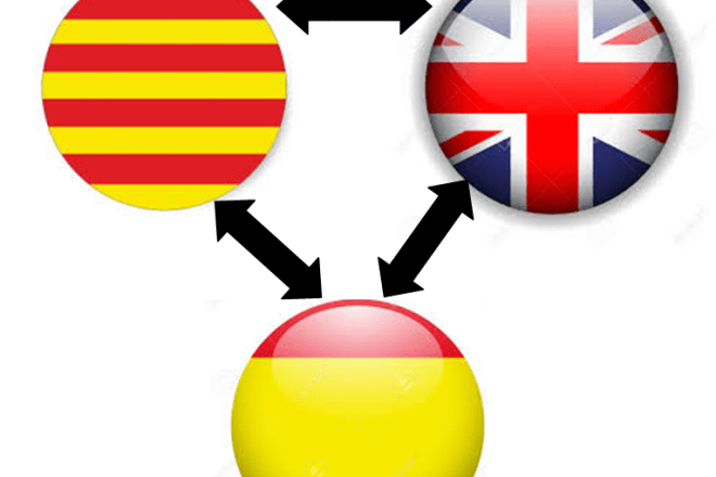 I will translate english, spanish or catalan