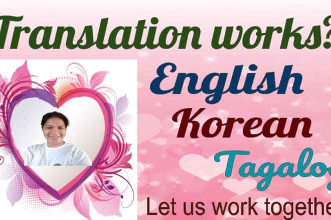 I will translate the english language to filipino language