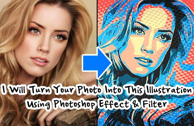 I will turn photo into pop art using photoshop effect