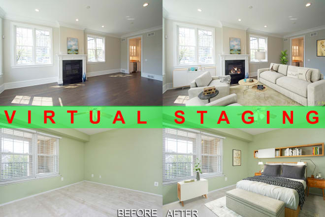 I will virtual staging, virtual furniture, virtual renovation