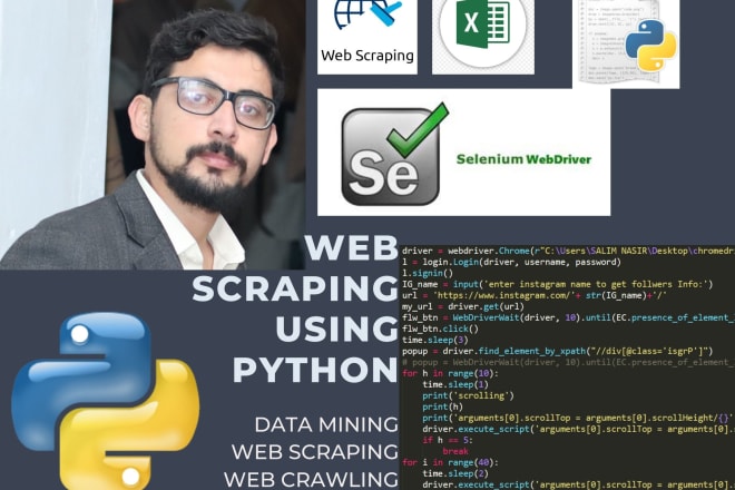 I will web scraping python scraping python scraper data mining