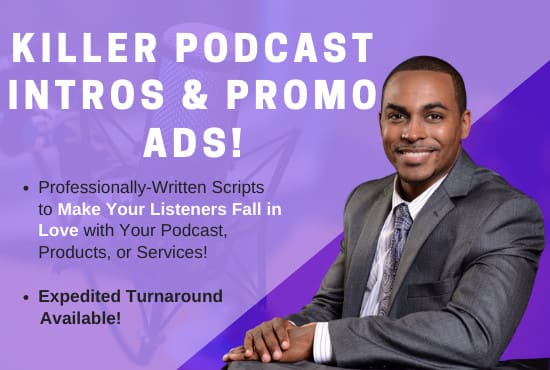 I will write a killer podcast or radio intro