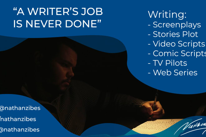 I will write a professional screenplay, short film or comic script