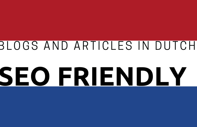 I will write an article or blogpost in dutch