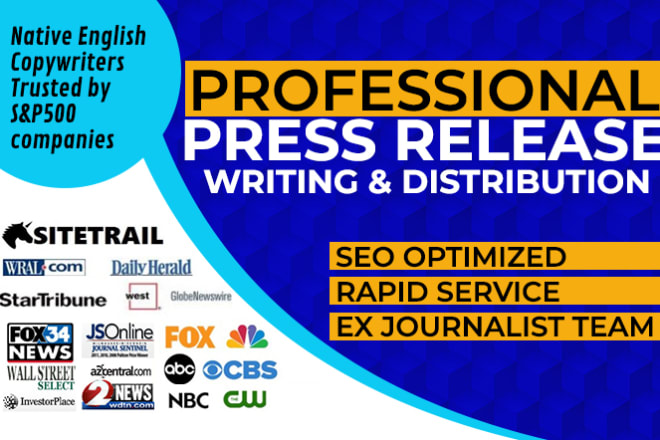 I will write and distribute a syndicated press release