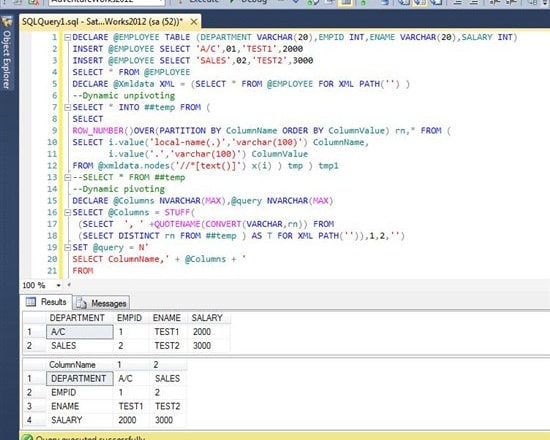 I will write both simple and complex sql,tsql scripts,create db objects