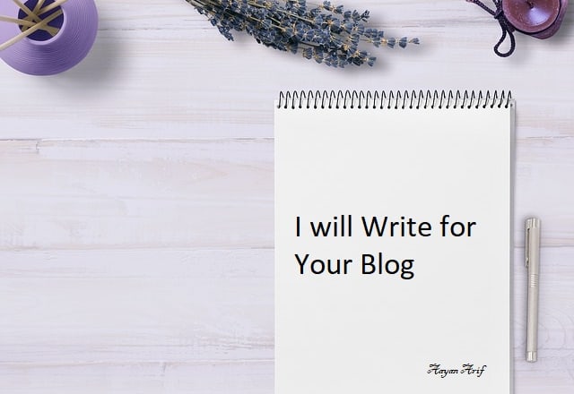 I will write for your blog