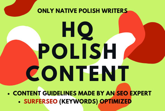 I will write HQ polish content in surferseo poland