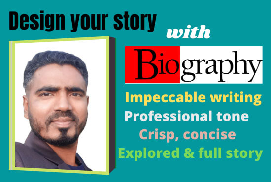 I will write meritorious and amazing professional bio for you