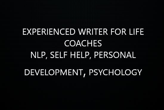 I will write the best self help and personal development article ebook